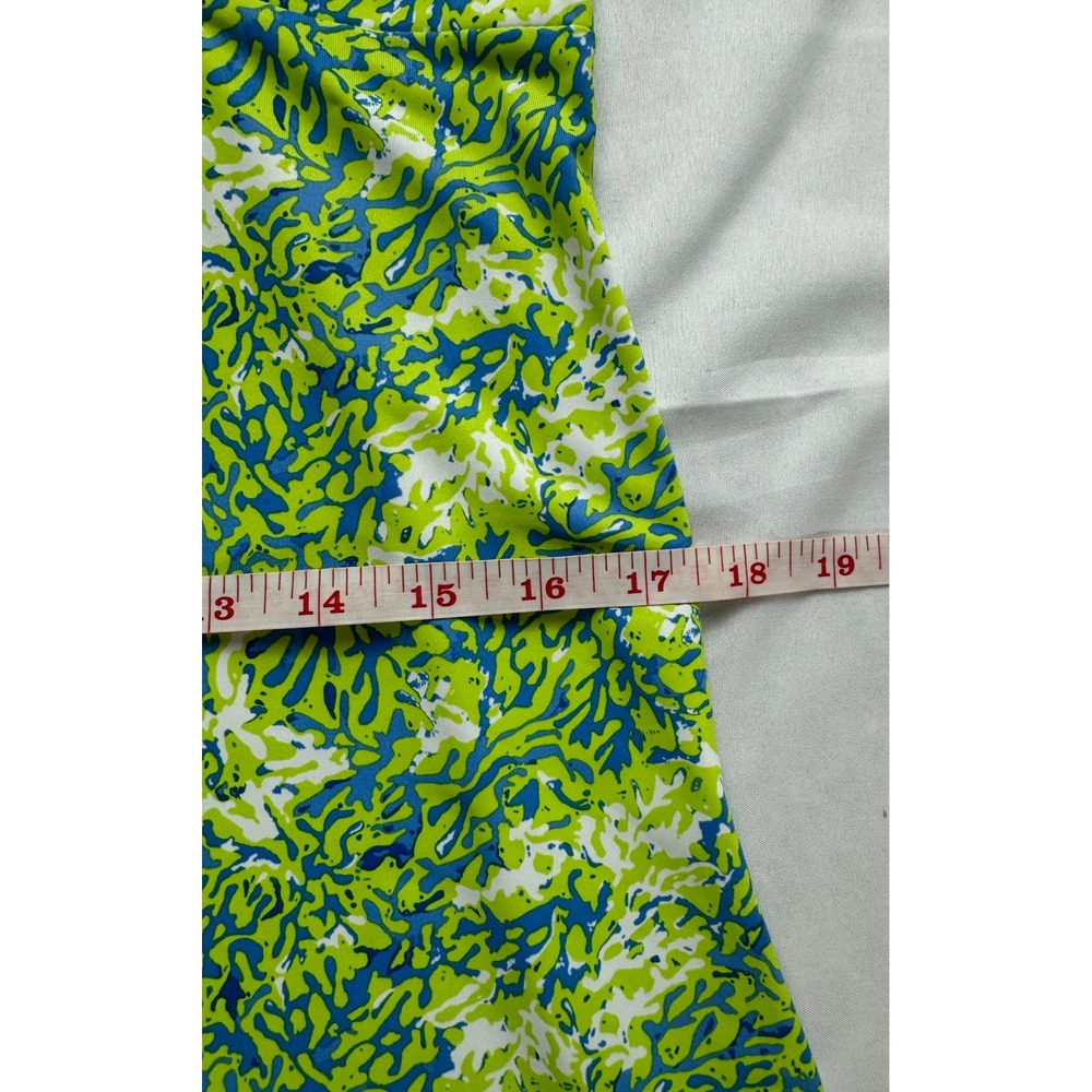 Columbia PFG Freezer III Dress Womens Medium M Green Blue Coral Print Sleeveless - Picture 8 of 11